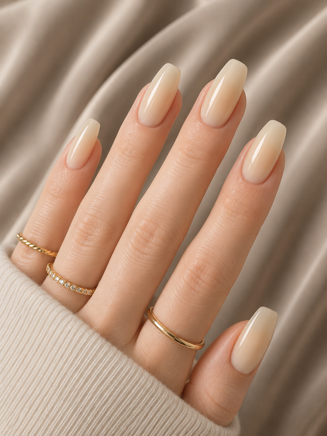 Press-on nails Epsylaya ivoire