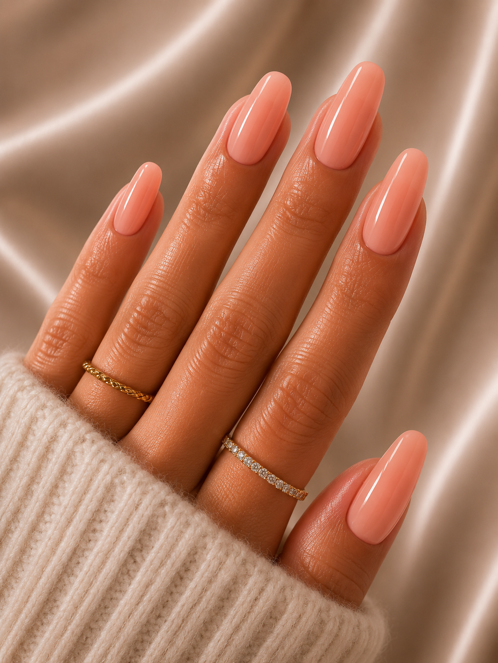 Press-on nails Rose Ballerine, forme carrée, Epsylaya Suisse – vue 1