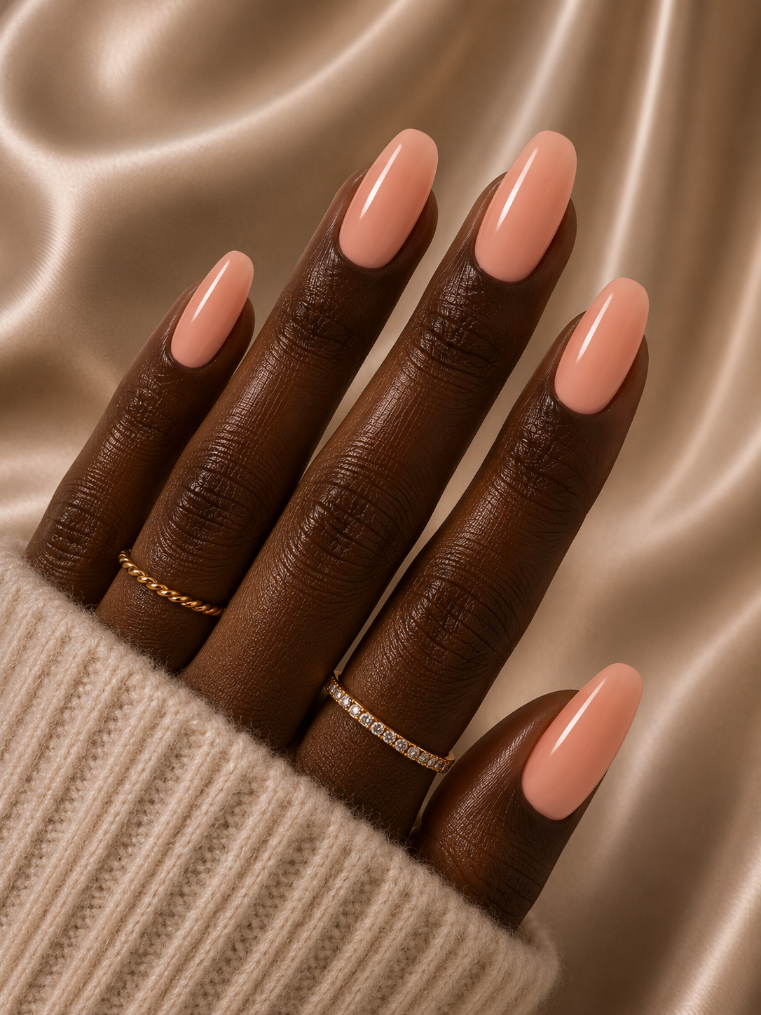 Press-on nails Rose Ballerine, forme carrée, Epsylaya Suisse – vue 2