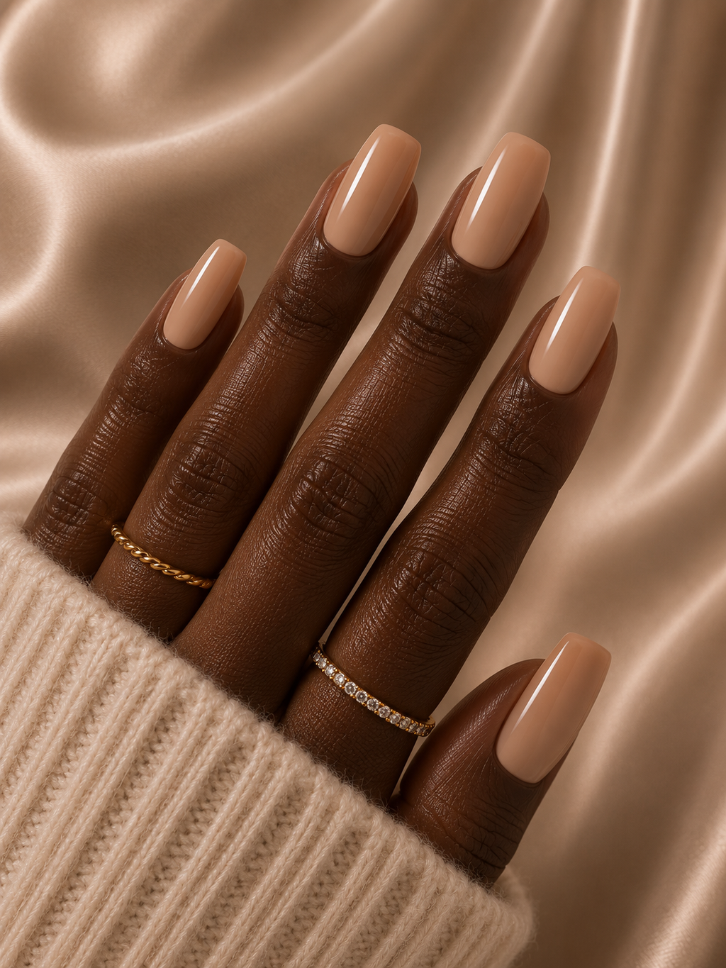 Press-on nails Caramel velouté, Epsylaya Suisse – vue 2