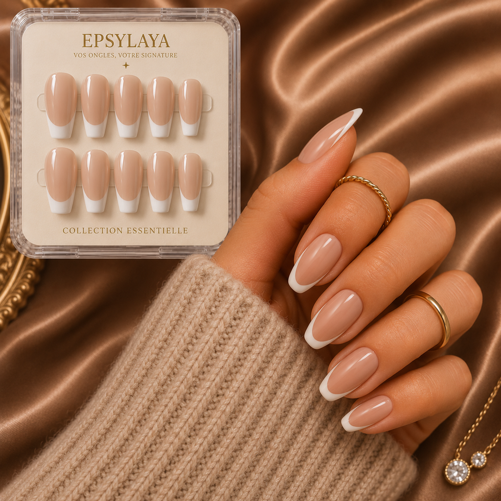 Press-on nails French manucure Nude épurée, Epsylaya Suisse – vue 2