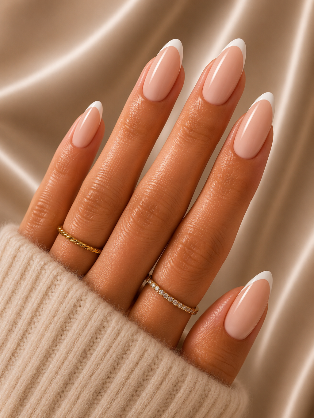 Press-on nails French manucure Rosé, Epsylaya Suisse – vue 1