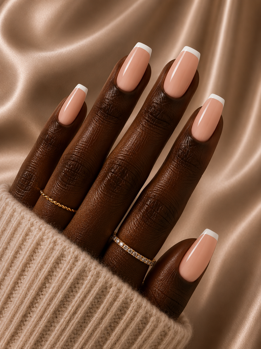 Press-on nails French manucure Rosé, Epsylaya Suisse – vue 2